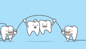 Flossing Teeth - Dentistry